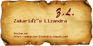 Zakariás Lizandra névjegykártya